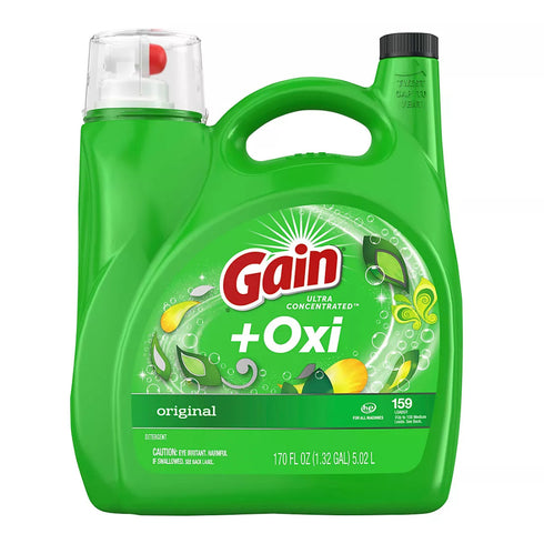 Gain + Oxi Liquid Laundry Detergent - Original Scent, 159 loads/170 oz.